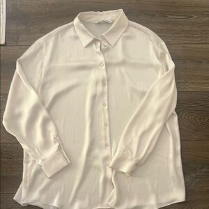 Zara Cream Satin Blouse
